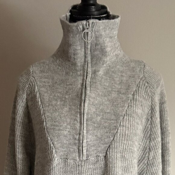 H&M Cozy Half-Zip Sweater, Size S, Gray - Picture 1 of 10